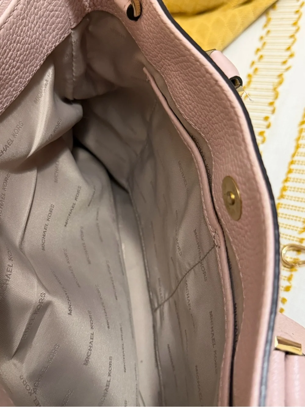 Michael Kors Blossom Pink Pebbled Leather Satchel